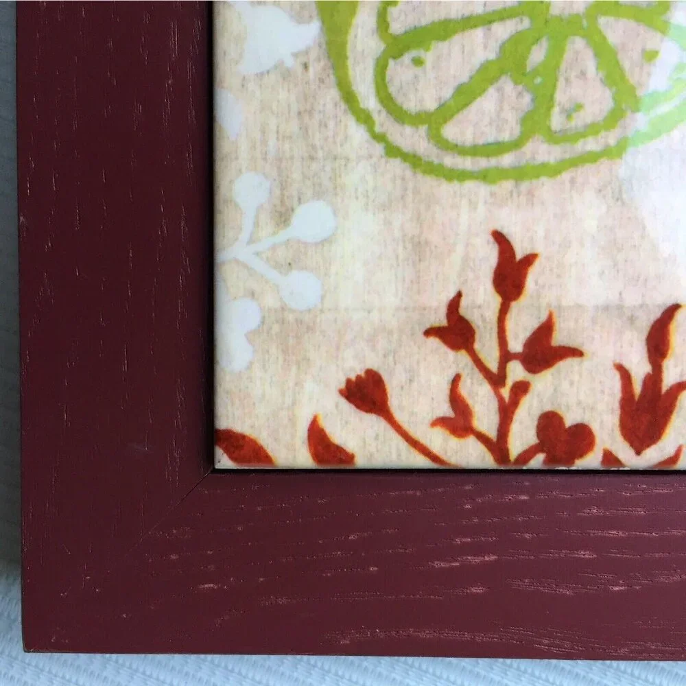 Lime Fruit Art Decorative Hot Plate Trivet Pot Holder Wooden Wall Hanging Decor